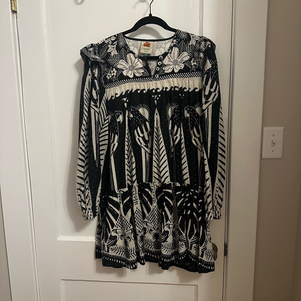 Black and White Floral Dress